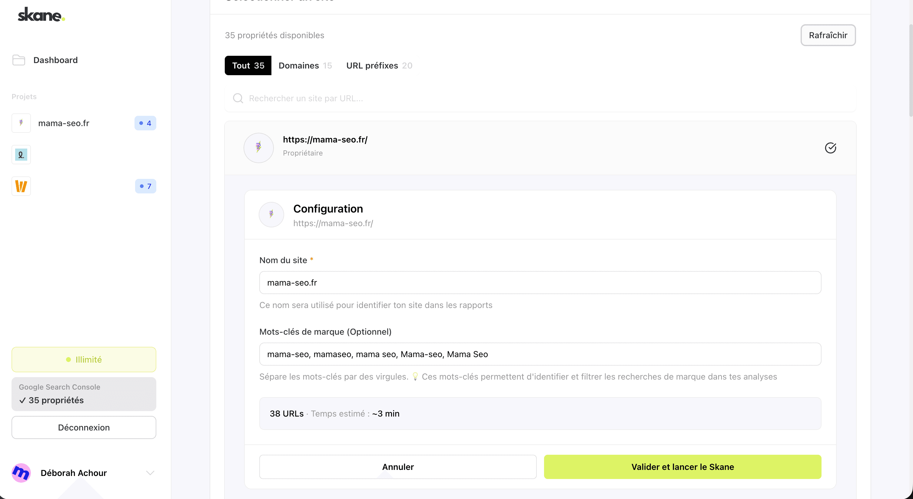Lancer un Skane — configuration et analyse en 3 minutes